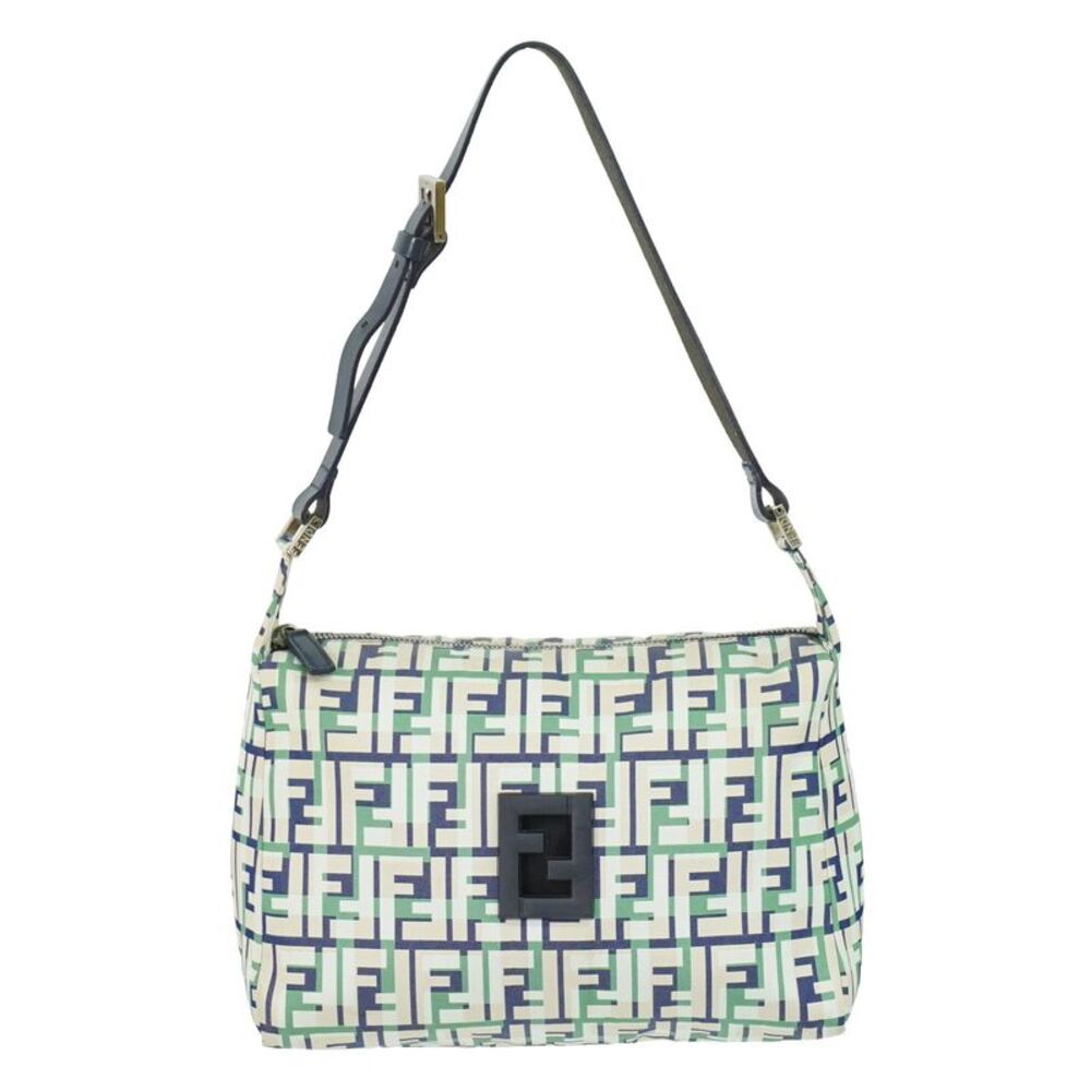 Fendi Mamma Baguette Zucca Jacquard Velvet Multicolour Canvas Shoulder Bag Bag